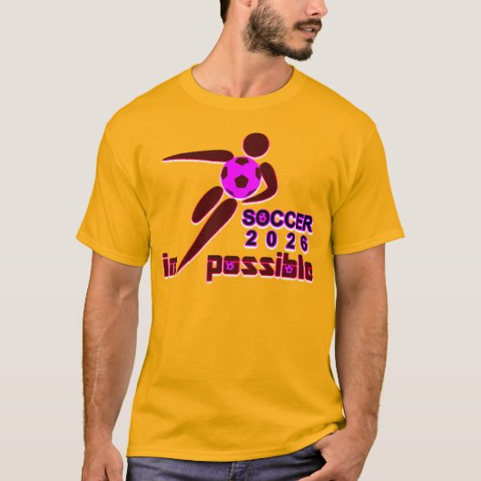 T-shirt Dynamic Soccer 2026 Design Silhouette (Devant)