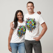 T-shirt Dynamic Tiger Illustration with Vibrant Graffiti A (Unisexe)