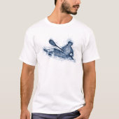 T-shirt Dynamic Whitewater Kayaker Line Art (Devant)
