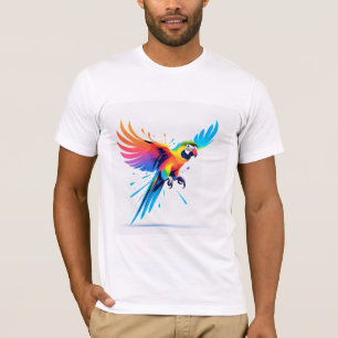 T-shirt Dynamique & Artistique - Tee de perroquet électriq