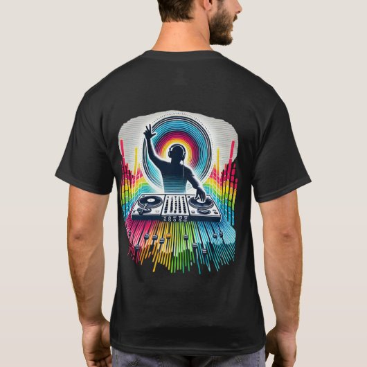 T-shirt dynamique DJ Silhouette avec Equaliz dynam (Dos)