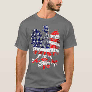 T-shirt Dyngus Day Polonais Aigle USA Drapeau Amérique Po