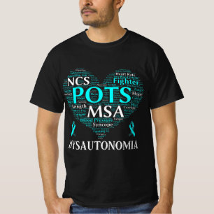T-shirt Dysautonomia Sensibilisation au ruban Turquoise T-