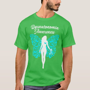 T-shirt Dysautonomie Sensibilisation Turquoise Ruban Rare