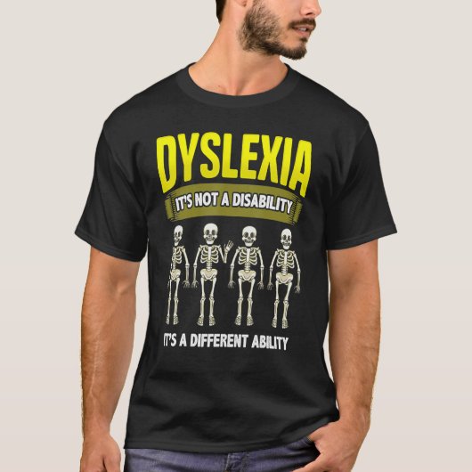T-shirt Dyslexia Awareness School Teacher Reading Dyslexia (Devant)