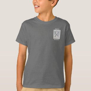 T-shirt Dyslexia Silver Awareness Ribbon Angel Custom Tee