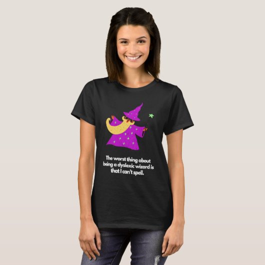 T-shirt Dyslexic wizard (Devant entier)