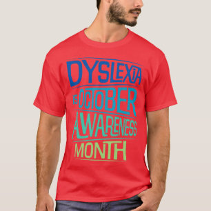 T-shirt Dyslexie est octobre Mois de la sensibilisation 1
