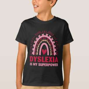 T-shirt Dyslexie Rétro Est Ma Lecture Dyslectique Superpui