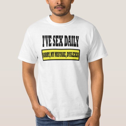 T-shirt Dyslexique drôle (Devant)