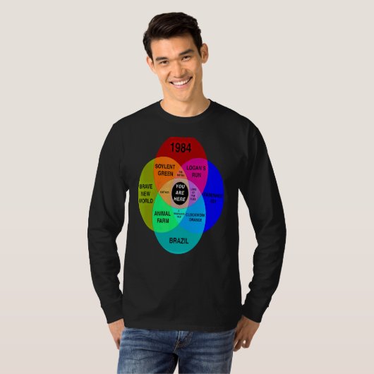 T-shirt Dystopian Venn Diagram Vous Êtes Ici Tee (Devant entier)