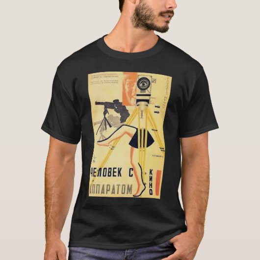 T-SHIRT DZIGA VERTOVS MAN AVEC UN FILM CAMÉRA 19291 (Devant)