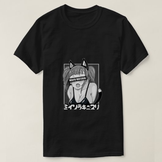 T-shirt E:\AnhgocUpZZ\Ahegao waifu matériel lewd neko anim (Design devant)