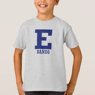T-shirt E-Bands Gray clair jeune à manches courtes