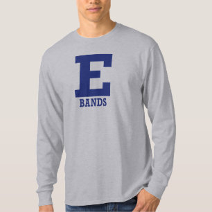 T-shirt E-Bands Mens/Femmes Gray Long Manches