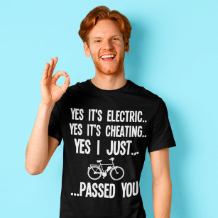 T-shirt E-Bike Funny Cyclisme Électrique Pour Bicycle Elec