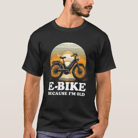 T-shirt E-Bike parce que je suis vieux (Devant)