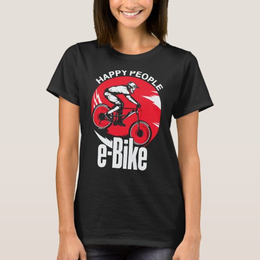 T-shirt E Biker E Bike Saying I Love E Biking (Devant)
