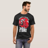 T-shirt E Biker E Bike Saying I Love E Biking (Devant entier)