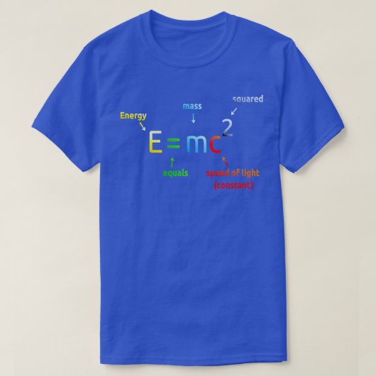 T-shirt E Égal M C Carré E=MC2 Équation scientifique Long (Design devant)