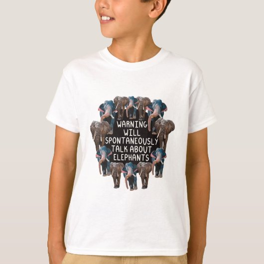 T-shirt E est pour Elephant (Devant)
