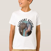T-shirt E est pour Elephant Keeper (Devant)