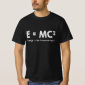 T-shirt e-mc2 - Énergie= Mon esprit de classe carré (Devant)