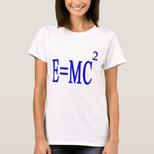 T-shirt E=MC 2 (bleu) (Devant)