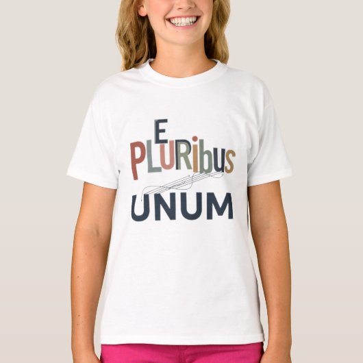 T-shirt "E Pluribus Unum" - Conception pour l'unité (Devant)