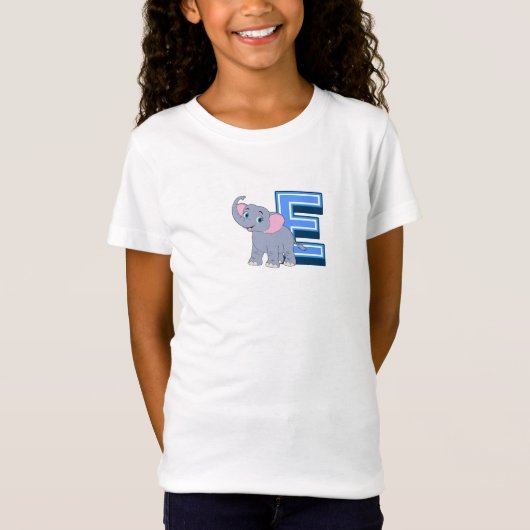 T-Shirt E pour Éléphant (Devant)