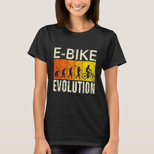 T-shirt E Vélo Evolution Monkey Développement humain Vélo (Devant)