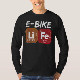 T-shirt E Vélo Vie Périodique Tableau Électricité Vélos 1
