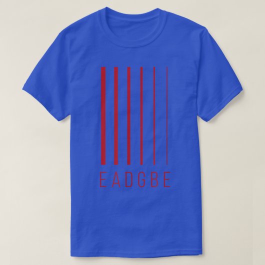 T-shirt EADGBE 6 String Guitar Player & Guitariste - Cool6 (Design devant)