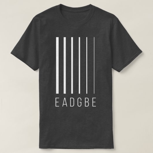 T-shirt EADGBE 6 String Guitare Player & Guitariste - Cool (Design devant)