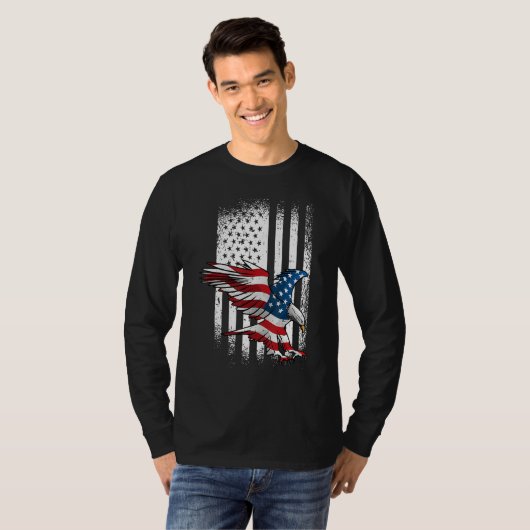 T-shirt Eagle 4th Of July Independence Day Patriotic Ameri (Devant entier)