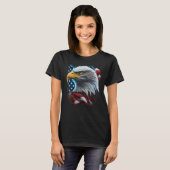 T-shirt Eagle American Drapeau Graphisme pour Hommes Femme (Devant entier)