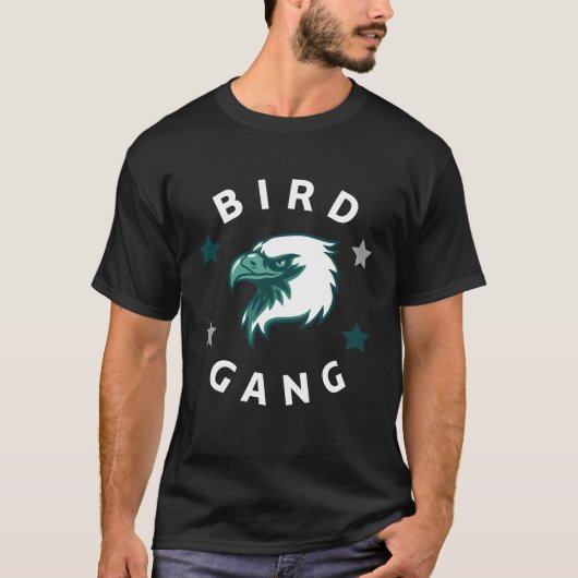 T-shirt Eagle Bird Gang Funny Philadelphie (Devant)