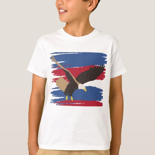 T-shirt Eagle Bird USA Patriotic American Flag (Devant)