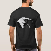 T-shirt Eagle chauve en noir Choisir votre Arrière - plan (Dos)