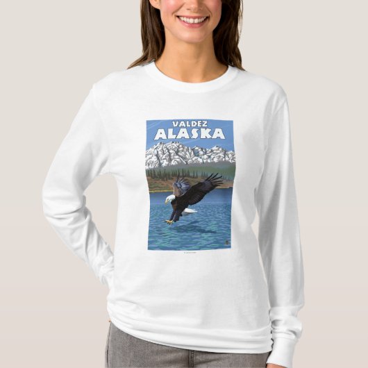 T-shirt Eagle chauve plongeant - Valdez, Alaska (Devant)