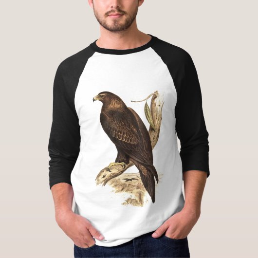 T-shirt Eagle coupé la queue par cale australienne. Oiseau (Devant)