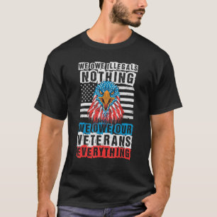 T-shirt Eagle Drapeau U Nous devons à nos anciens combatta