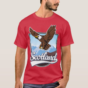 T-shirt Eagle écossais vecteur paysage