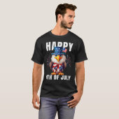 T-shirt Eagle Happy 4th Of July Patriotic American (Devant entier)