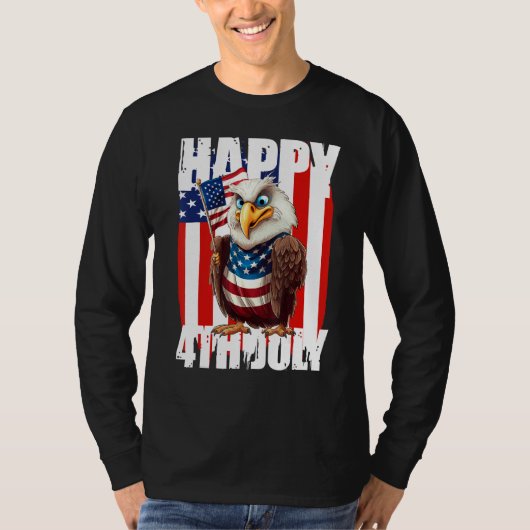 T-shirt Eagle Happy 4th Of July Patriotic American 1 (Devant)