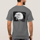 T-shirt Eagle Head Dark Grey Modèle moderne (Dos)