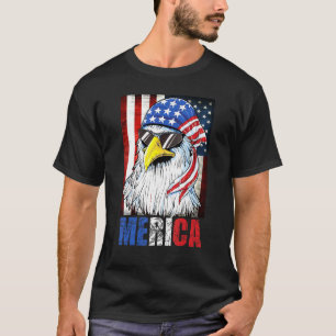 T-shirt Eagle Merica 4 juillet Drapeau américain Stars Str