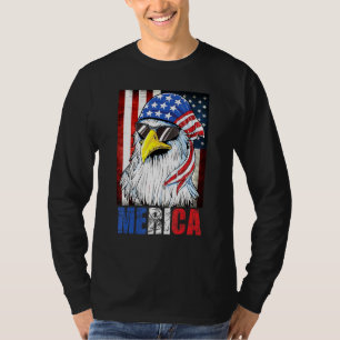 T-shirt Eagle Merica 4 juillet Drapeau américain Stars Str