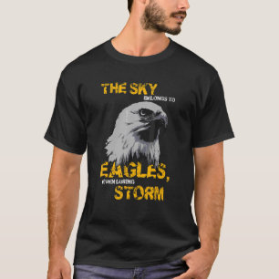 T-shirt Eagle Motif Le Ciel Appartient Aux Aigles