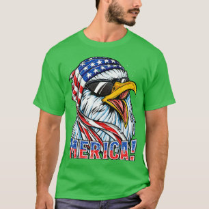 T-shirt Eagle Mullet 4 juillet Drapeau Américain Hommes Me